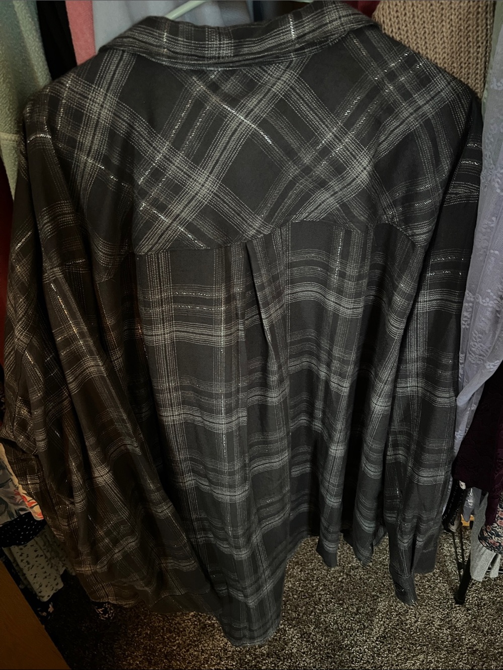 Maurices Black & Gray Plaid Button-Down Shirt - Picture 4 of 4